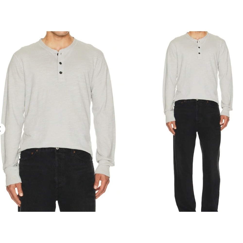 Rag & Bone Size XL Classic Flame Long-Sleeve Henley